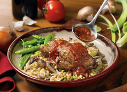 HARVESTLAND® Chicken Thighs Burgundy Braised with Herbed Farro